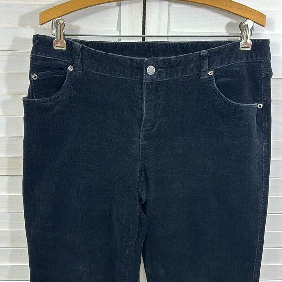 Woolrich Corduroy Pants Size 8 Black Stretch Straight Leg - Picture 4 of 11